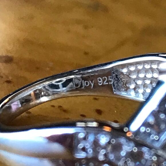 Natural Shadowkite Sterling Silver Ring Size 6 - Picture 7 of 9